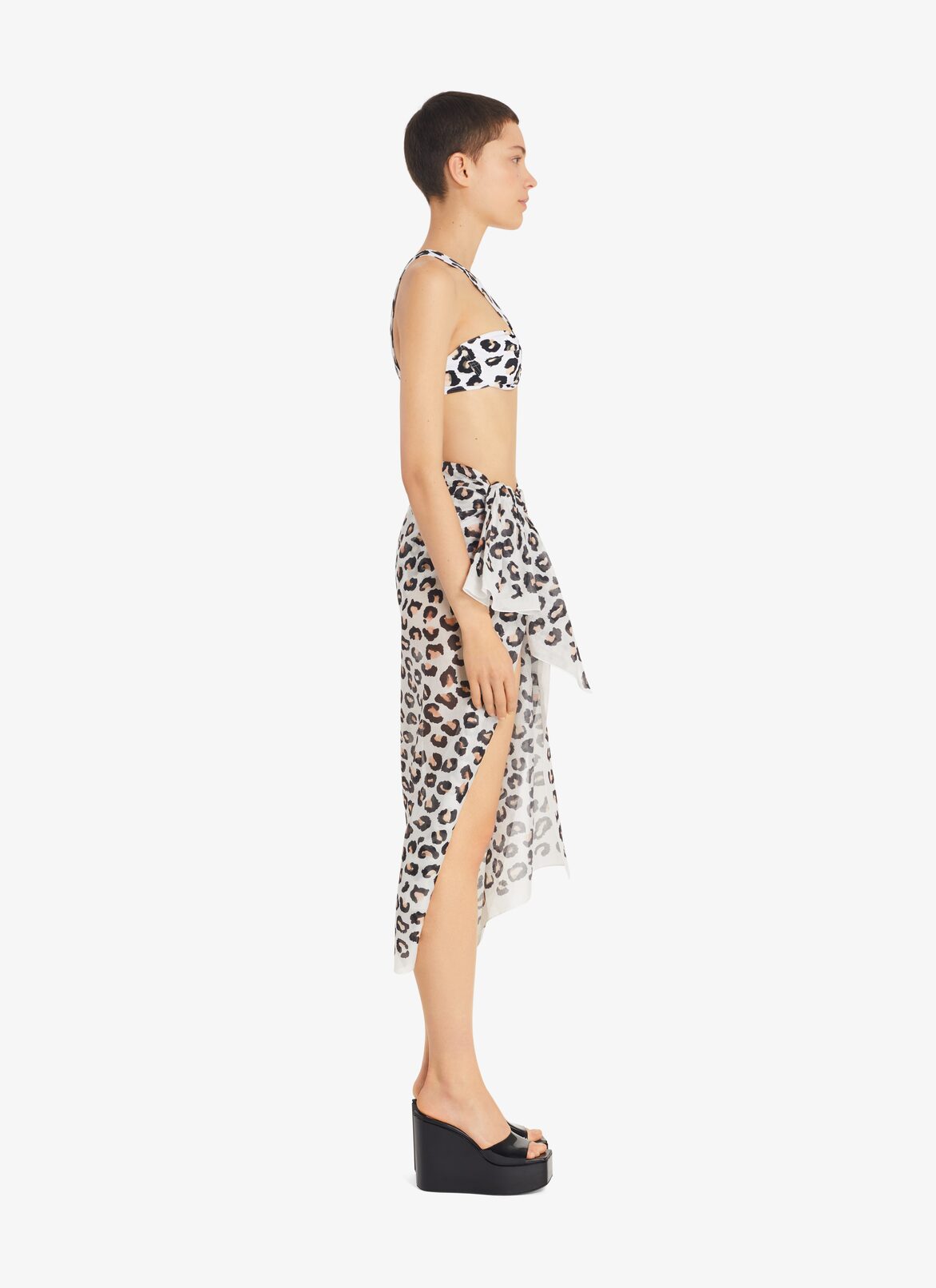 Leopard Pareo ALAÏA WHITE/BLACK LEOPARD PAREO
